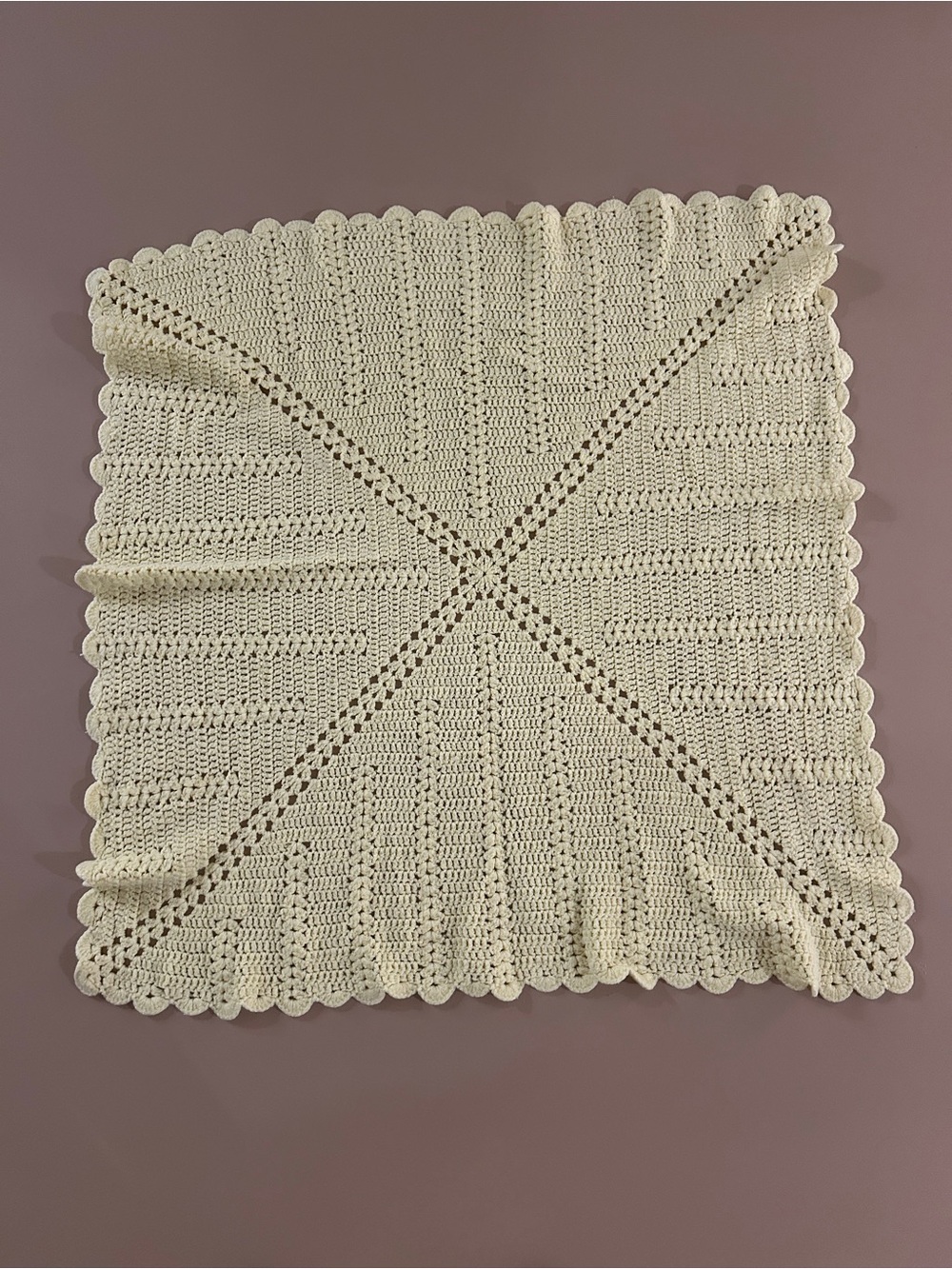 Handmade yellow Crochet Baby Blanket